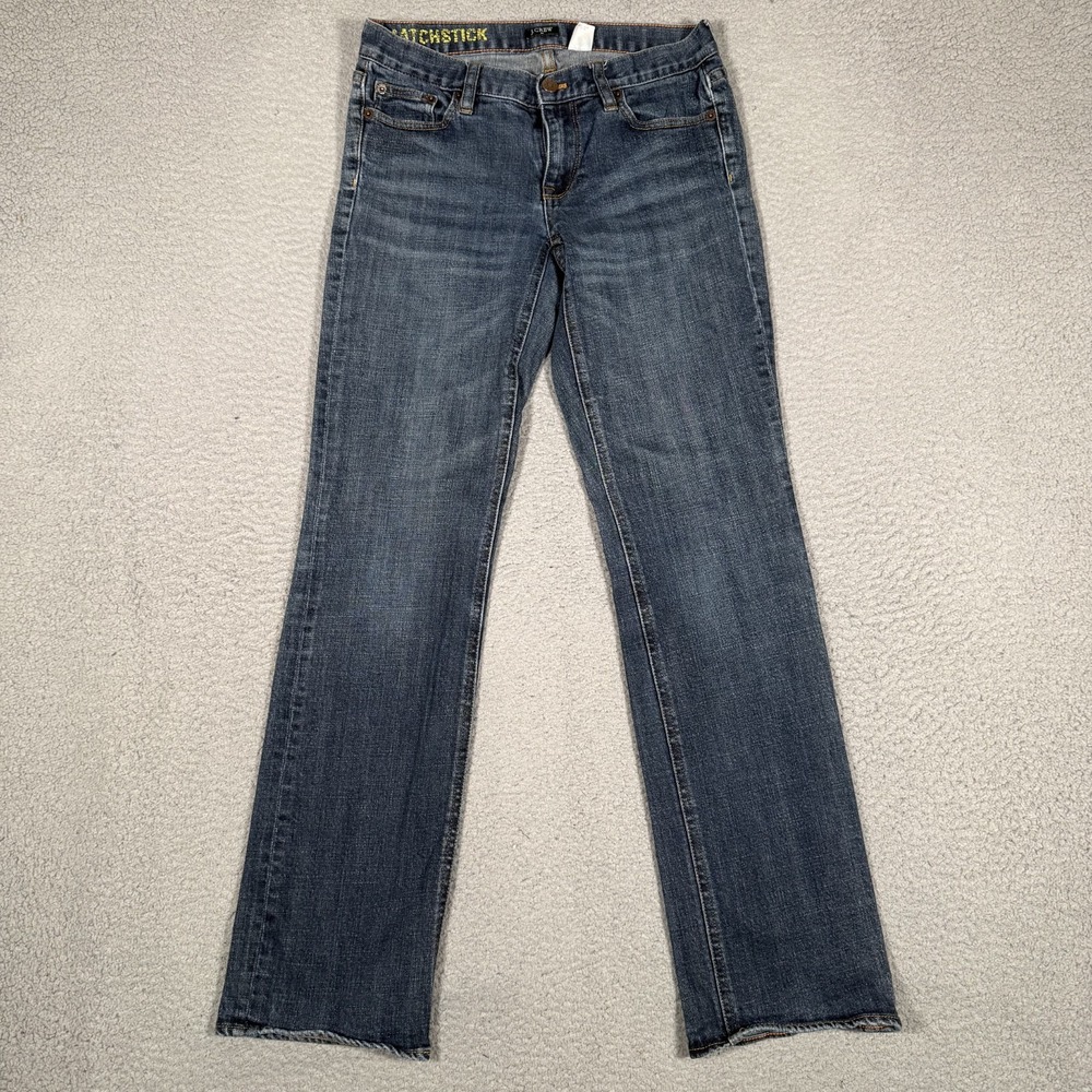 J Crew Jeans Womens 28x31 Blue Matchstick Slim Fit Denim 5 Pocket Casual Preppy